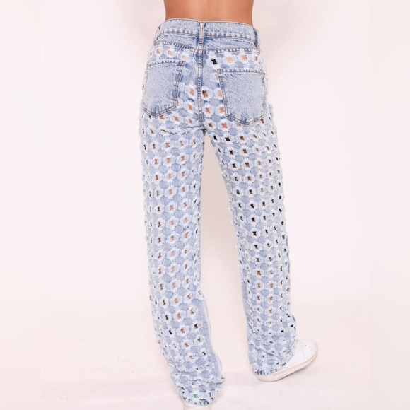 NWT Revice Laser Cut Jeans Distressed Size 27 - Picture 4 of 13